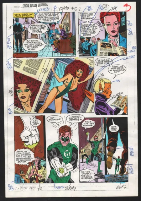 Action Comics Weekly Green Lantern #612 Production Art Anthony Tollin Coa Pg 3