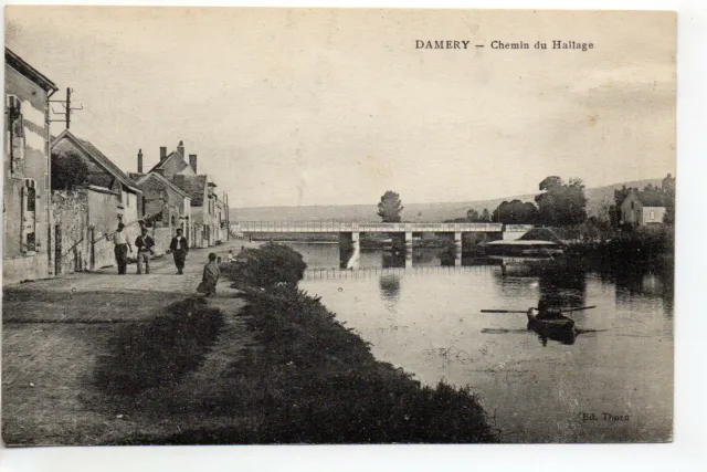 DAMERY - Marne - CPA 51 - la Marne et le chemin de Halage