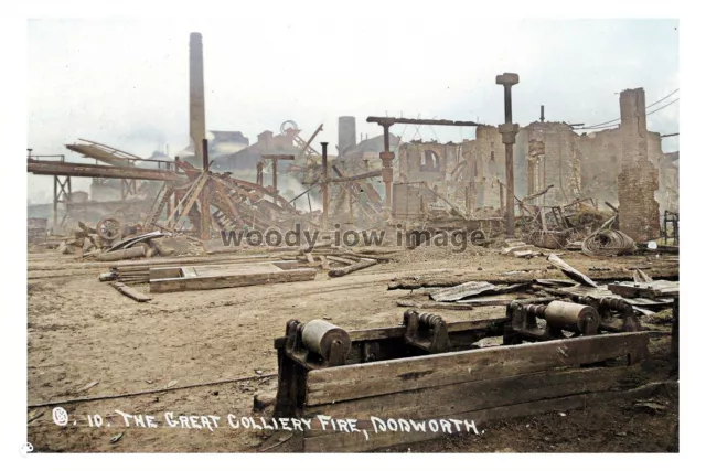 ptc4742 - Yorks. - Devistation after the 1907 Dodworth Colliery Fire - print 6x4