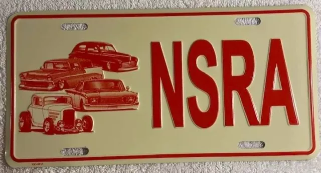 NSRA Booster License Plate National Street Rod Association Hot Rod Hot Rod
