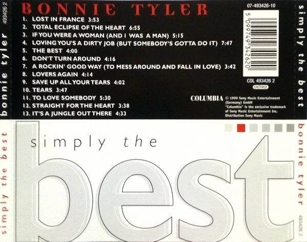 BONNIE TYLER SIMPLY The Best 1CD Edition Limitée Tres Bon Etat EUR 4,50 ...