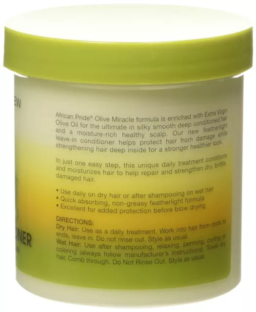African Pride Olive Miracle Leave-In Anti-Breakage Formel tiefe Conditioner 425g 2