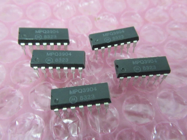 5 X MPQ3904 MOTOROLA Integrated Circuit DIP14 5 Chips Per Sale ...