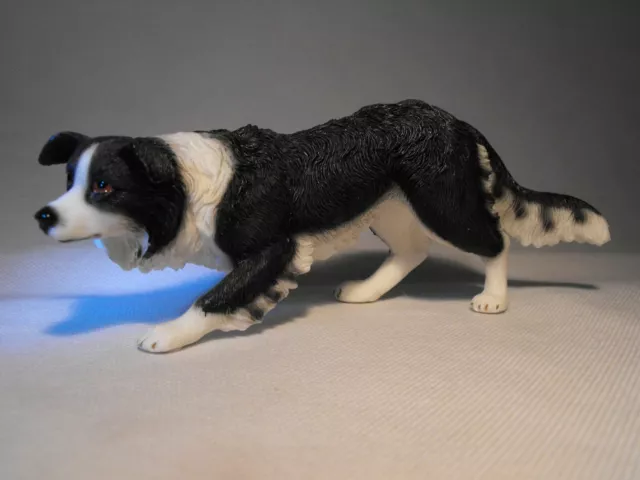 Border Collie Dog Figurine Ornament Figure Black And White Sheepdog Figure Gift