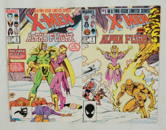 X-Men and Alpha Flight #1-2 VF/NM complete series - Loki - Chris Claremont set