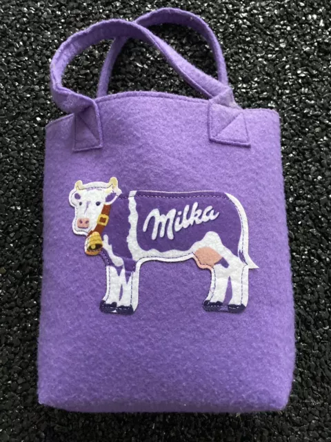 MILKA Tasche Shopper Bag Stoff/ Filz lila Kuh SAMMLUNGSAUFLÖSUNG unbenutzt