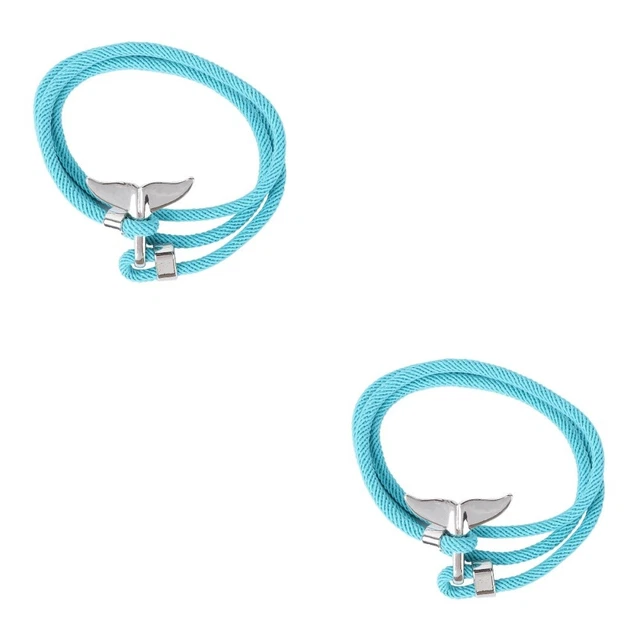 2x Tail Anklet Chain  Rope Bracelet Mermaid Tail Jewelry