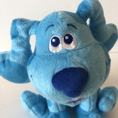 blue stuffed puppy