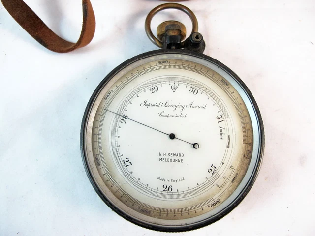 ANEROID COMPENSATOR BAROMETER, Improved Aneroid Compensated, Sold By N ...
