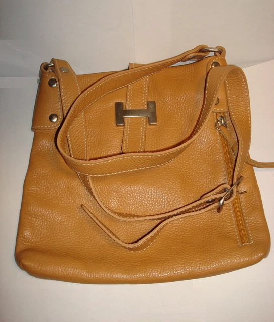 Sac jaune pour femme à bandoulière Joly, en cuir - Cuirs Ney