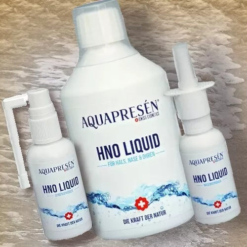Aquapresén HNO LIQUID SET 500+50+50ml, Aquapresen Mund Zähne Nase Ohren Hals