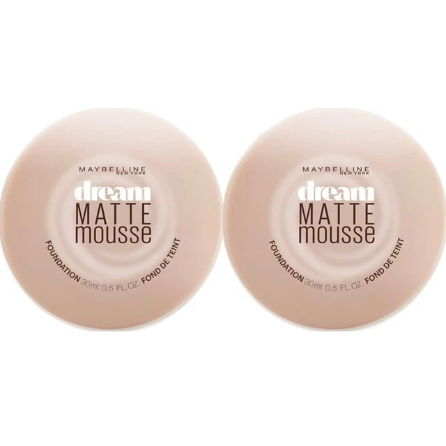 NEW Lot of (2) Maybelline Dream Matte Mousse Foundation #25 Medium-Natural Beige