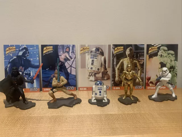 1994 Die Cast Metal Star Wars Action Masters Figures Lot of 5 Vintage with Cards