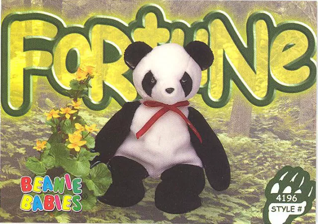 TY Beanie Babies BBOC Card Series 3 Common Fortune the Panda NM/Mint