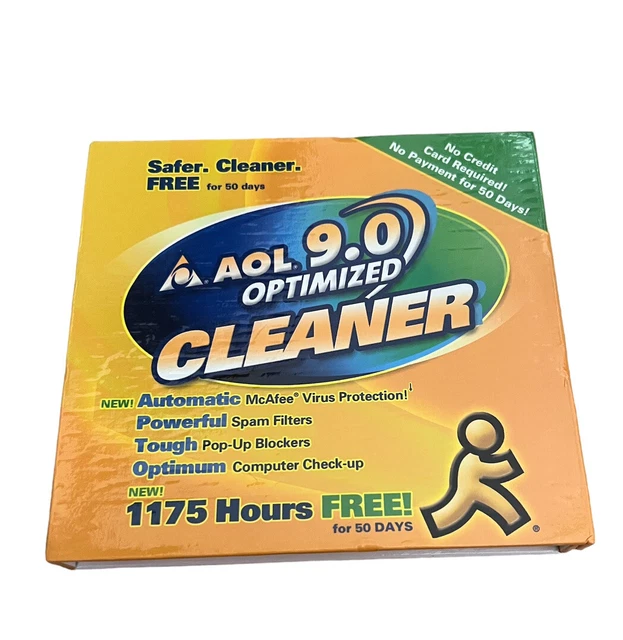 AOL Disc CD Box, 9.0 Optimized Cleaner  Collectible 1175 Hours