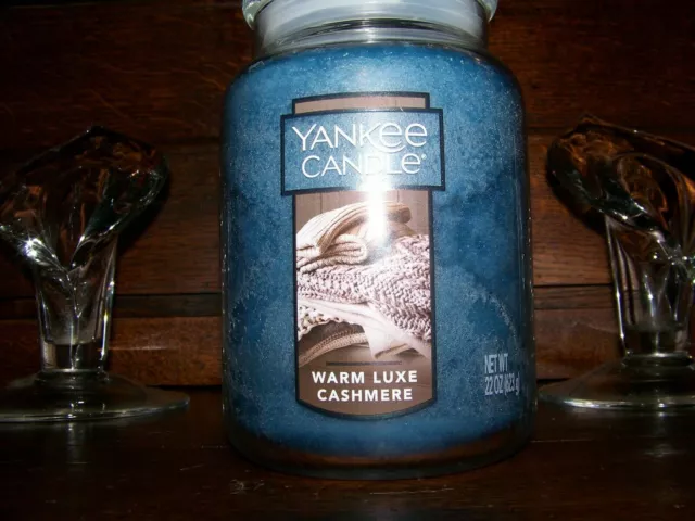 22 ounce Yankee Candle with Lid, Warm Luxe Cashmere scented