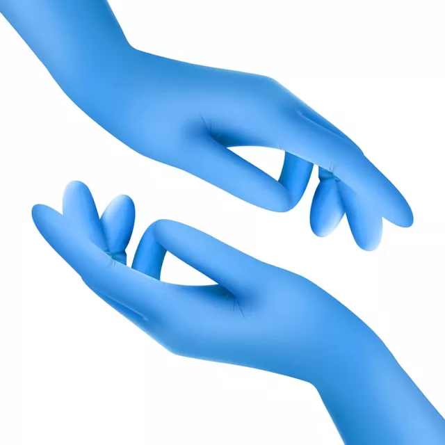 1000PK Disposable Nitrile Exam Gloves Non-Sterile Non-Latex Protective Gloves, L