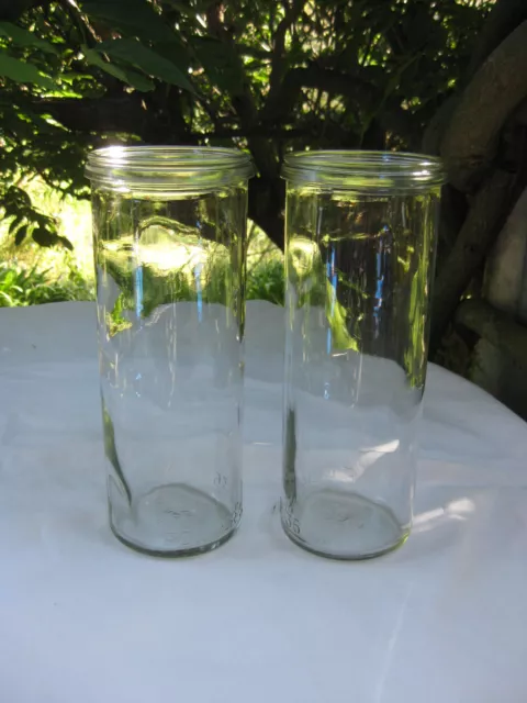 #36  Fowlers Vacola Vintage LARGE Glass Preserving Jars set 2 SECONDS