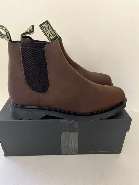 Loake Men's McCauley Chelsea Boots, Brown, UK 9, New, Box damaged