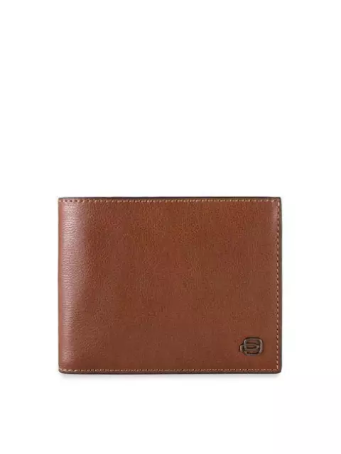 Portefeuille Homme PIQUADRO Black Square en Cuir Avec Porte-Monnaie