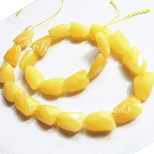 Beautiful Twisted Faceted Trapezoid Beads 16in Long 21 beads  strand Pick Sontes