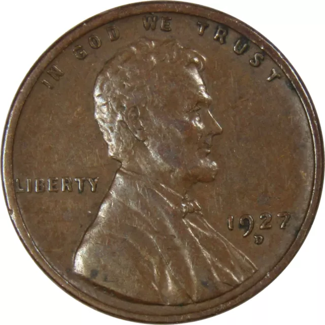 1927 D Lincoln Wheat Cent XF EF Extremely Fine Bronze Penny 1c Coin Collectible