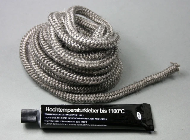 10mm Cordon de Four,2,5m Long,Poêle-cheminée,Four D'Étanchéité,Joint pour Vitres