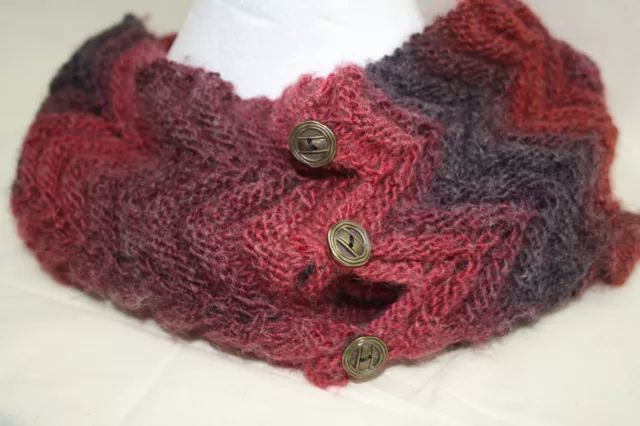 Knitting Kit- Shades of Winter Cowl- yarns and pattern included-very easy.