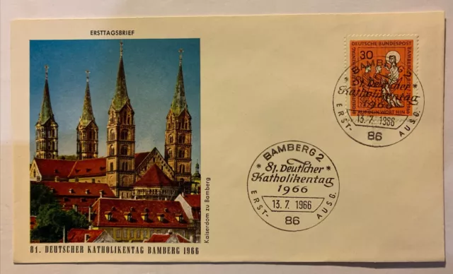 Ersttagsbrief / FDC, BRD 13.07.1966  Deutscher Katholikentag 1966
