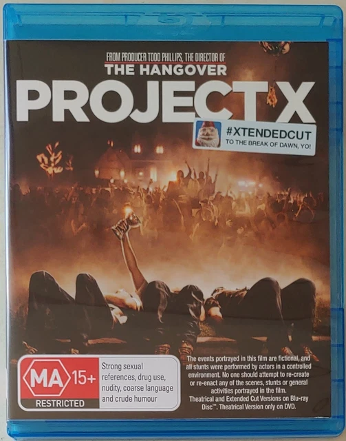 PROJECT X - Extended Cut (Blu-ray, 2012) $5.90 - PicClick AU
