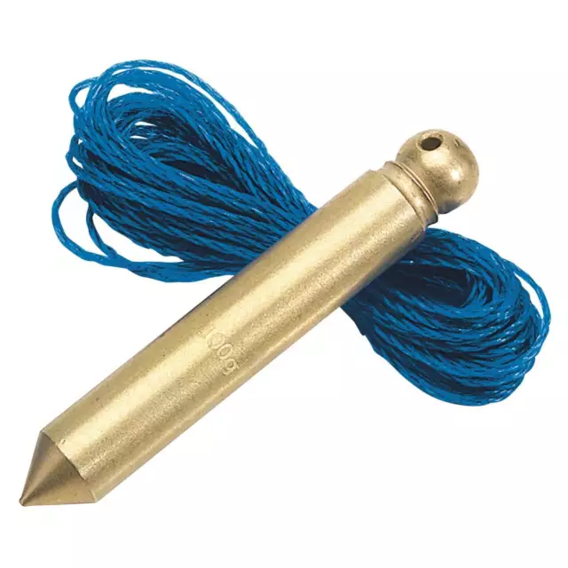 Draper Expert Brass Plumb Bob and Line 100g