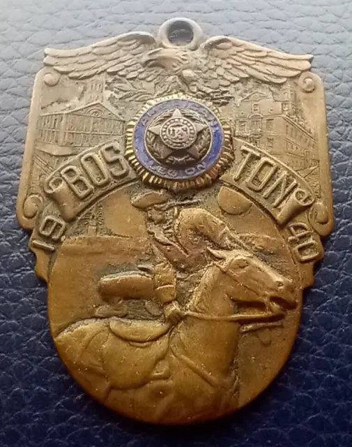 1940 Vintage American Legion Medal - Boston Convention - L.G. Balfour Co -