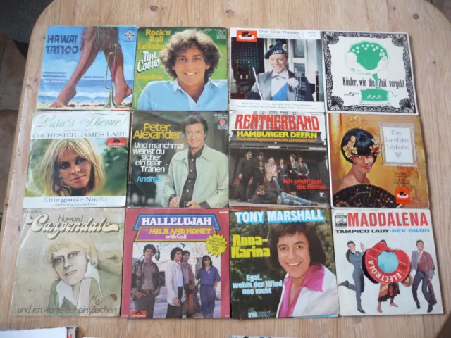 Schallplatten Sammlung 7" Vinyl Singles deutsch Schlager Oldies 108 Stück 3