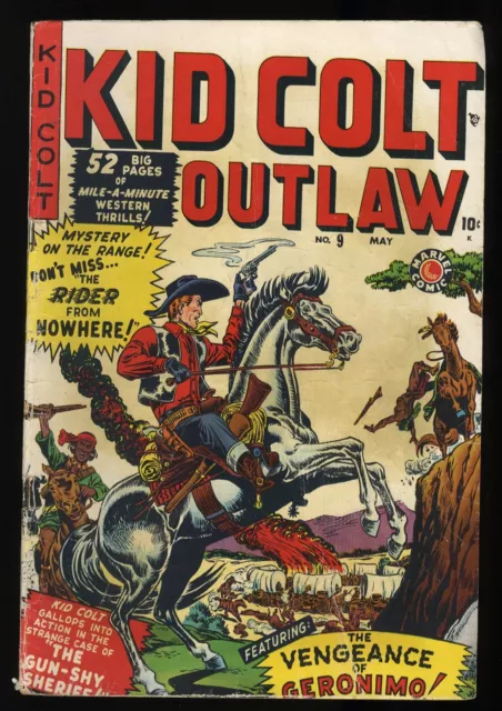 Kid Colt Outlaw #9 GD/VG 3.0 The Man From Nowhere! Joe Maneely Cover! Marvel