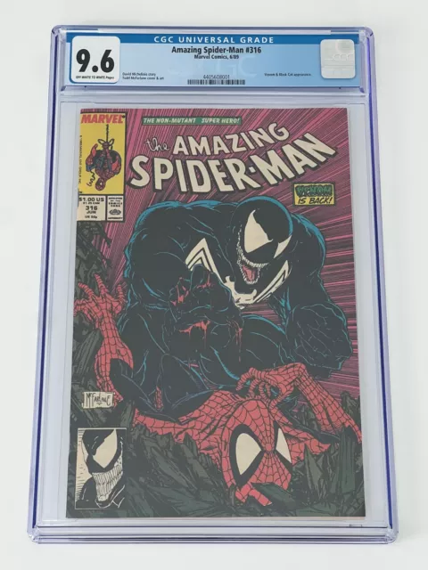 Amazing Spider-Man #316 CGC 9.6 OWW 1st Full Cover Appearance of Venom McFarlane