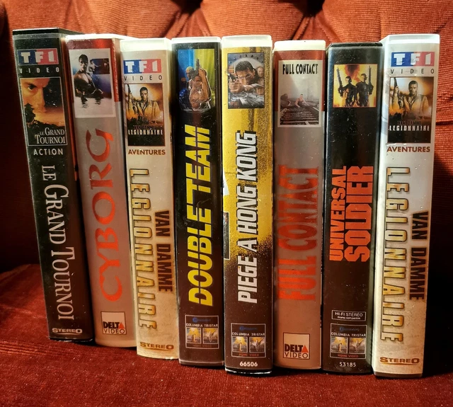 Lot de 8cassettes VHS JEAN-CLAUDE VAN DAMME