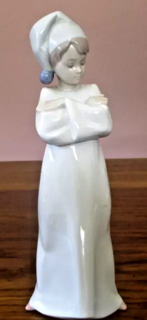Rare Superbe Figurine en porcelaine Lladro jeune fille boudeuse numérotée signée