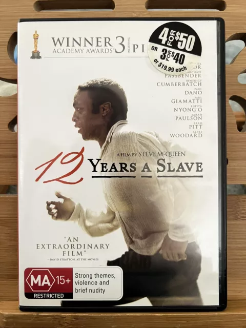 12 Years A Slave DVD 2013 R2 R4 True Story