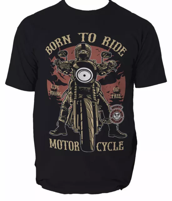 Born To Ride mens t shirt motorcycle biker bike garage mechanic S-3XL