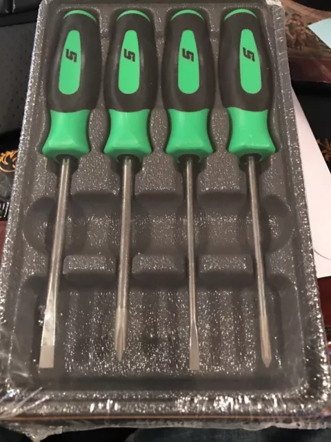 Snap On sgdx40bg green 4 piece mini screwdriver set
