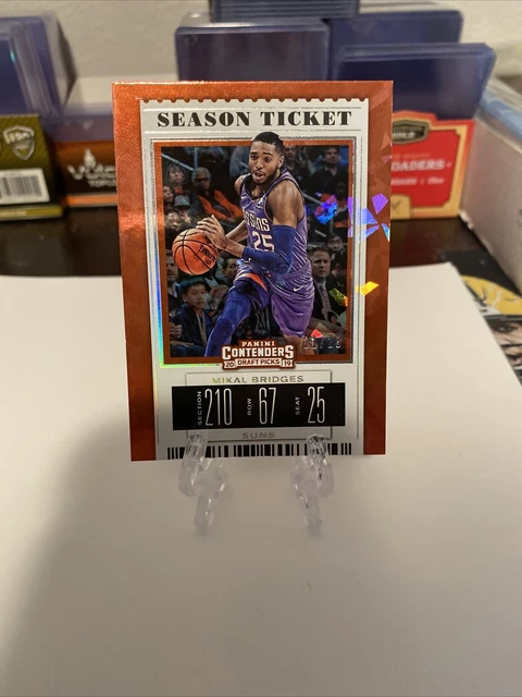 2019 Contenders Draft Picks Cracked Ice Ticket /23 Mikal Bridges (Purple Jersey)