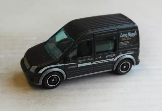 Matchbox 2010 Ford Transit Connect nero opaco Long Beach Bike Shop MBX Van ́10