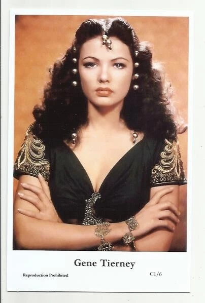 (Bx31) Gene Tierney Swiftsure Photo Postcard (C1/6) Filmstar Pin Up Glamor