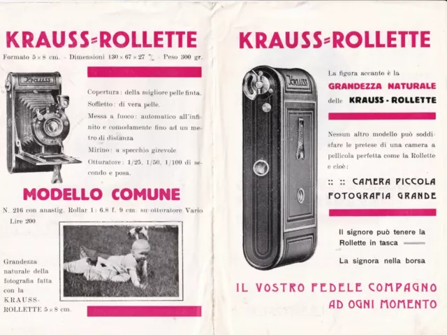 Krauss Rollette -  Macchina Fotografica Depliant  circa 1930 Stuttgart 2