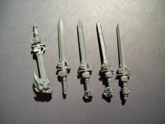 5 Space Marine Grey Knight Nemesis Force Swords bits