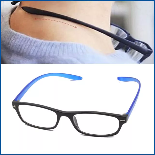 occhiali da lettura vista con aste astine stanghette lunghe per collo neck specs