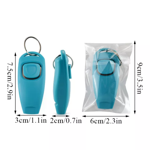 1x Dog Training Clicker Whistle Keyring in Easy Puppy Dog Pet Obedience Agility☆ 2