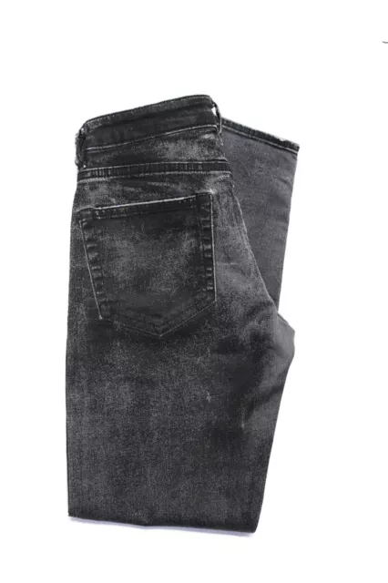 R13 Womens Cotton Denim Low-Rise Skinny Leg Crop Biker Boy Jeans Black Size 24