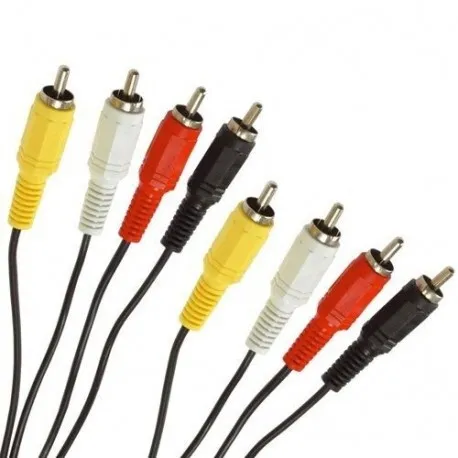 Cable RCA 1,2 m 4 rca mâle vers 4 rca mâle cable Hama 043318