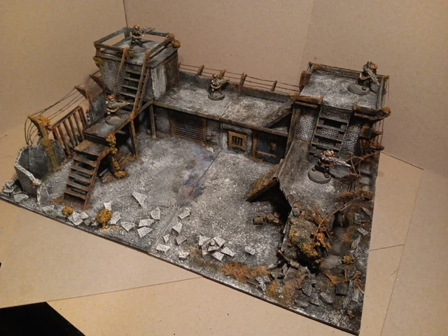 WARGAMES TERRAIN SCENERY Abandoned Building Warhammer WW2 40K Bolt ...